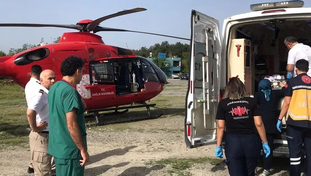 Kalp hastası bebek, ambulans helikopterle Ankara’ya sevk edildi